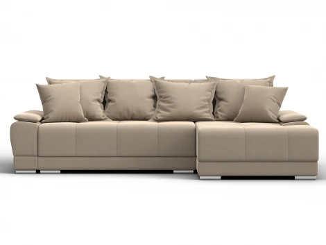 Диван угловой Лига-119 угол правый (ДСП,Брус,Фанера,ЛДС,Велюр/Бежевый) Лига Диванов 137089