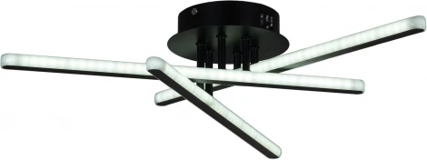 Потолочная люстра светодиодная на штанге с пультом Reluce 08855-3.3-03C BK+GY