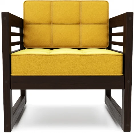 Кресло Arsko Сега венге велюр желтый
