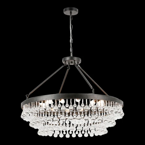 Подвесная люстра Lussole LSP-6051 (220V, хрусталь, на цепи)