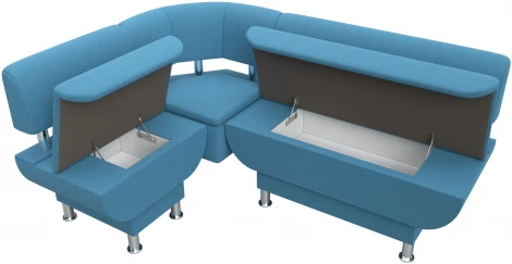 Диван кухонный угловой Альфа левый угол Лига Диванов (Рогожка) арт.123967L