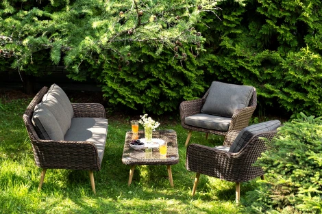 "Прованс" лаунж-зона плетеная из искусственного ротанга, цвет коричневый 4SIS арт.УТ-00008772