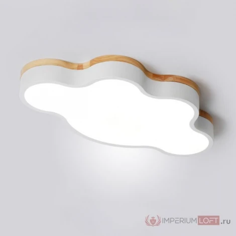 Потолочный светильник Wi-Fi Cloud Eco D63 White By ImperiumLoft Cloud-Eco01 (для детской, LED, 220V, голосовое управление, умный дом - Алиса, тучи)