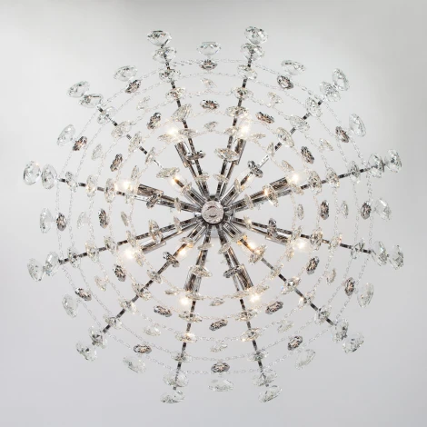 Подвесная люстра Eurosvet Crystal 10080/12 хром / прозрачный хрусталь