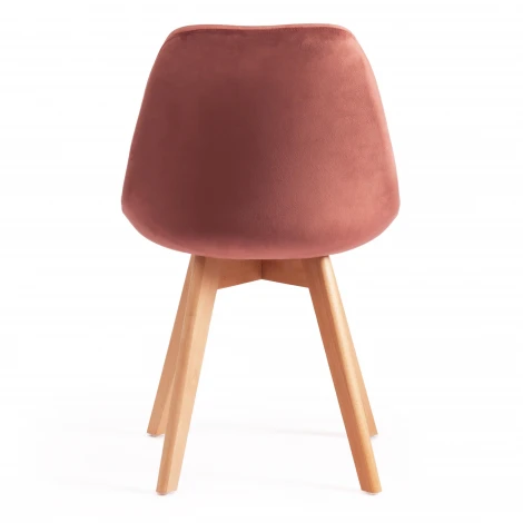 Стул TULIP SOFT (mod. 74) желтый (HLR 41)/натуральный (вельвет/дерево)