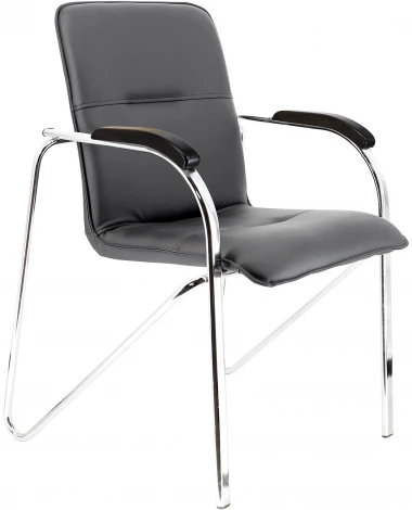 Кресло Everprof Samba Wood CF Экокожа Черный арт.EP_Samba_WOOD_CF_PG Black