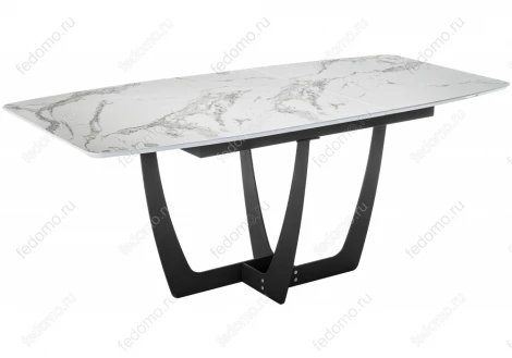 Стол Woodville Миссандея белый мрамор / графит 462085