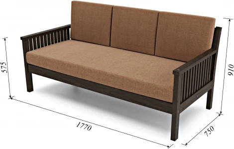 Диван Arsko Норман Б венге коричневая рогожка