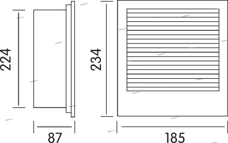 Светильник встраиваемый в стену уличный светодиодный Horoz Pirlanta, 1 лампа, серый с синим
