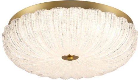 Потолочный светильник круглый Sonex Tesoro 7719/48L металл/стекло/прозрачный/золотой LED 48Вт 3000-6500K D400 IP20 пульт ДУ (220V, круглые)