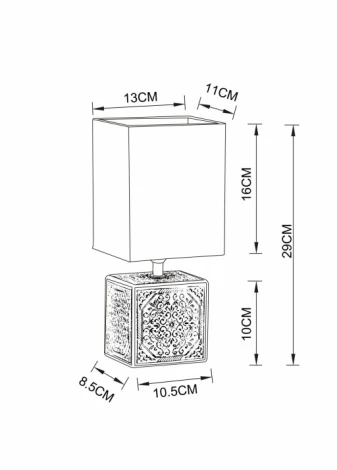 Интерьерная настольная лампа Arte Lamp Fiori A4429LT-1BA (220V, куб)