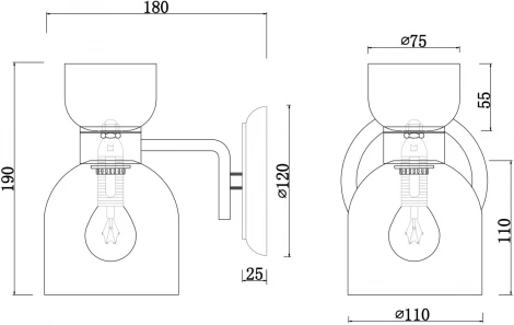 Бра Freya Isla FR5094WL-01G (220V)