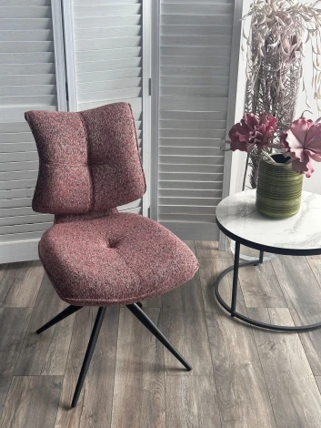 Стул ДЕЛИ (DELI) 360 град, цвет БРУСНИЧНЫЙ H300126-9 , ткань / ЧЕРНЫЙ каркас, ®DISAUR M-City 64836