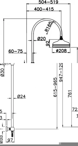 Душевая стойка Gattoni Vivaldi 4290/PDV0