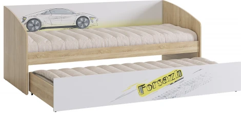 Форсаж Кровать, цвет дуб сонома/белый Mebelson (арт.MKF-07.1623)