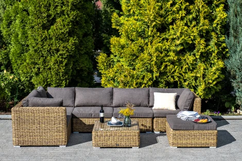 Журнальный столик плетеный (гиацинт), цвет соломенный 4SIS Лунго YH-S4019G-TW