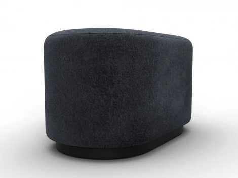 Пуф 007 (ДСП,Фанера/Пластик/Велюр/Темно-серый) Лига Диванов 132381