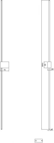 Настенный светильник (бра) Pars 3000К 12Вт IP 20 LED Maytoni Technical C071WL-L12GB3K (220V)