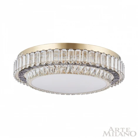 Потолочный светильник круглый Arte Milano 319133/D600 GD (регулировка яркости, LED, 220V, пульт управления, круглые)