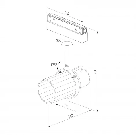 Трековый светильник магнитный светодиодный Elektrostandard Slim Magnetic 10W 48V 4000K (черный) 85532/01