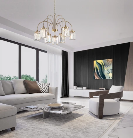 Подвесная люстра Newport 4500 4506+3/C gold new (220V, на цепи)