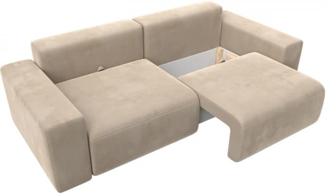 Диван прямой Лига-036 НПБ Классик (Бежевый/Велюр) Лига Диванов арт.121305