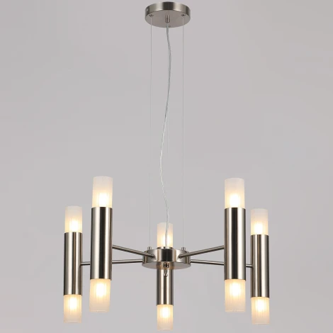 Подвесная люстра ILLUMICO IL0314-10P-79 SN (220V, на тросе)