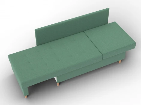 Кушетка Лига-098 (ДВП,ДСП,ЛДСП,Брус,Фанера/Дерево/Рогожка/Зеленый) Лига Диванов 132579