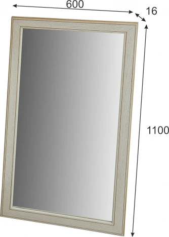 Зеркало Васко В 61Н белый ясень/золото 110 см х 60 см от фабрики Mebelik