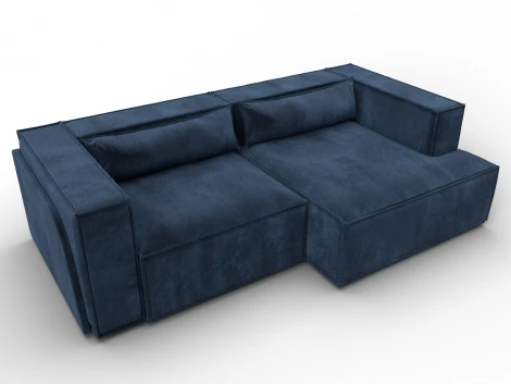 Диван угловой Лига-061 угол правый (ДСП,Брус,Фанера,Велюр/Синий) Лига Диванов 131151