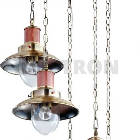 Подвесной светильник N-Light 846 846-05-52 красное дерево+бронза