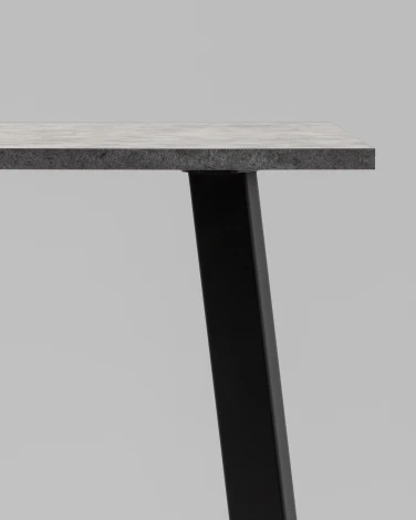 Стол Альва 90х60 см столешница Камень Темный подстолье 9005 Stool Group УТ000043211