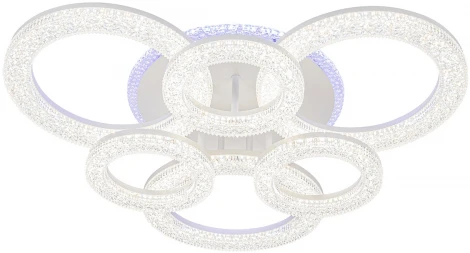 Потолочная люстра Escada Alunit 10281/6LED 182Вт, металл/акрил, белый (регулировка яркости, 220V, пульт управления)