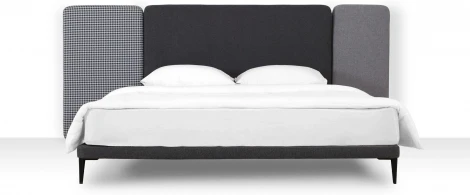 Кровать Licata ОГОГО (арт.709380), (Ткань,Рогожка,Микрошенилл/Серый)