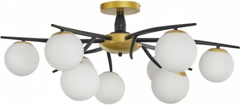 Потолочная люстра на штанге Arte Milano Neapolis-73408 273408/9 BK/GD (220V, шар)