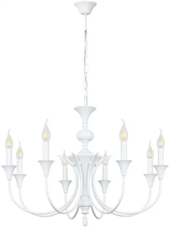 Подвесная люстра Arte Lamp Collinetta A4094LM-8WH (220V, на цепи, подсвечник, свеча)