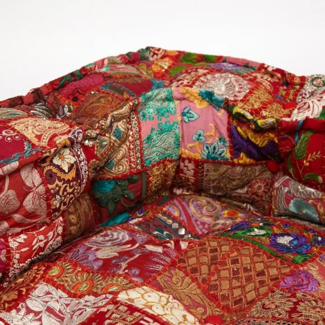 Модуль мягкий угловой Secret De Maison GIPSY (mod. 10201) этнический красный (cotton patchwork)