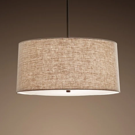 Подвесной светильник (люстра) Rh Round Linen Shade Pendant ImperiumLoft 40,1557 (75147-22) (220V, на проводе, круглые)