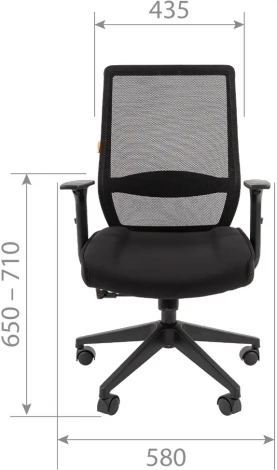 Компьютерное кресло CHAIRMAN 555 LT (Металл,Пластик,Ткань,Сетка/Черный)