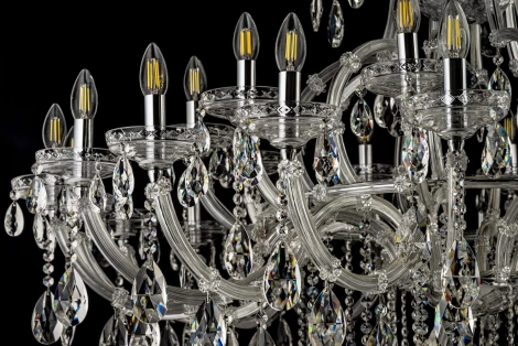 Подвесная люстра Dio D`arte Gloria Gloria E 1.1.30.600 N (220V, хрусталь, на цепи, подсвечник, свеча)