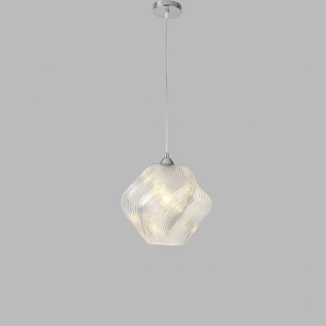 Подвесной светильник Lumion Tide 8288/1A хром/прозрачный, металл/стекло E27 1*60W 220V (на проводе)
