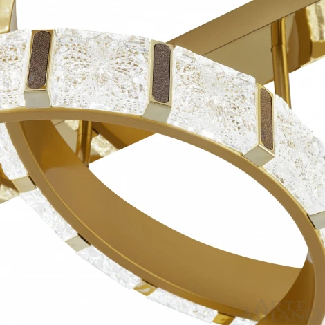 Потолочный светильник круглый Arte Milano Venezia 310183/D600-D400 GD (регулировка яркости, LED, 220V, пульт управления)