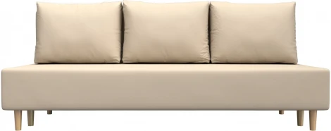 Диван прямой Лига-033 (Бежевый/Экокожа) Лига Диванов арт.121097