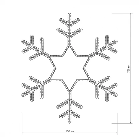 Световая фигура Ardecoled ARD-SNOWFLAKE 025307 (220V, снежинки, IP65)