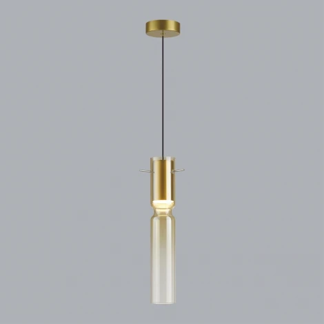 Подвесной светильник Odeon Light Scrow 5058/5LA PENDANT золотой/янтарный/металл/стекло LED 5W 3000K (220V, на проводе, круглые)