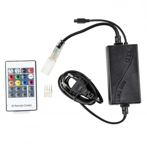 Контроллер для управления светодиодными ULS-N22 RGB NEON лентами 220В, с пультом ДУ Uniel ULC-N22-RGB NEON BLACK