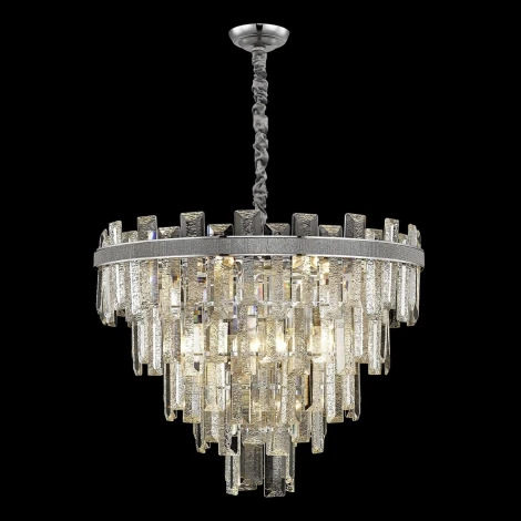 Подвесная люстра каскадная Wertmark Christel WE115.18.103 (220V, хрусталь, на цепи)