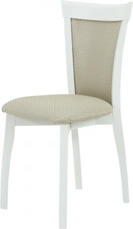 Стул Аврора Тулон 2, спинка мягкая, Эмаль белая/Атина