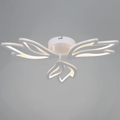 Потолочная люстра на штанге светодиодная с пультом регулировкой цветовой температуры, яркости и ночным режимом Reluce 09862-0.3-03 WH