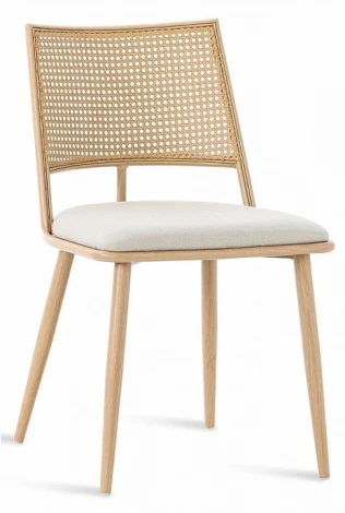 Стул Unity Echo Hesby (Бежевый,Черный/Металл,Ротанг,Велюр) арт.HSBI_DC2245_black